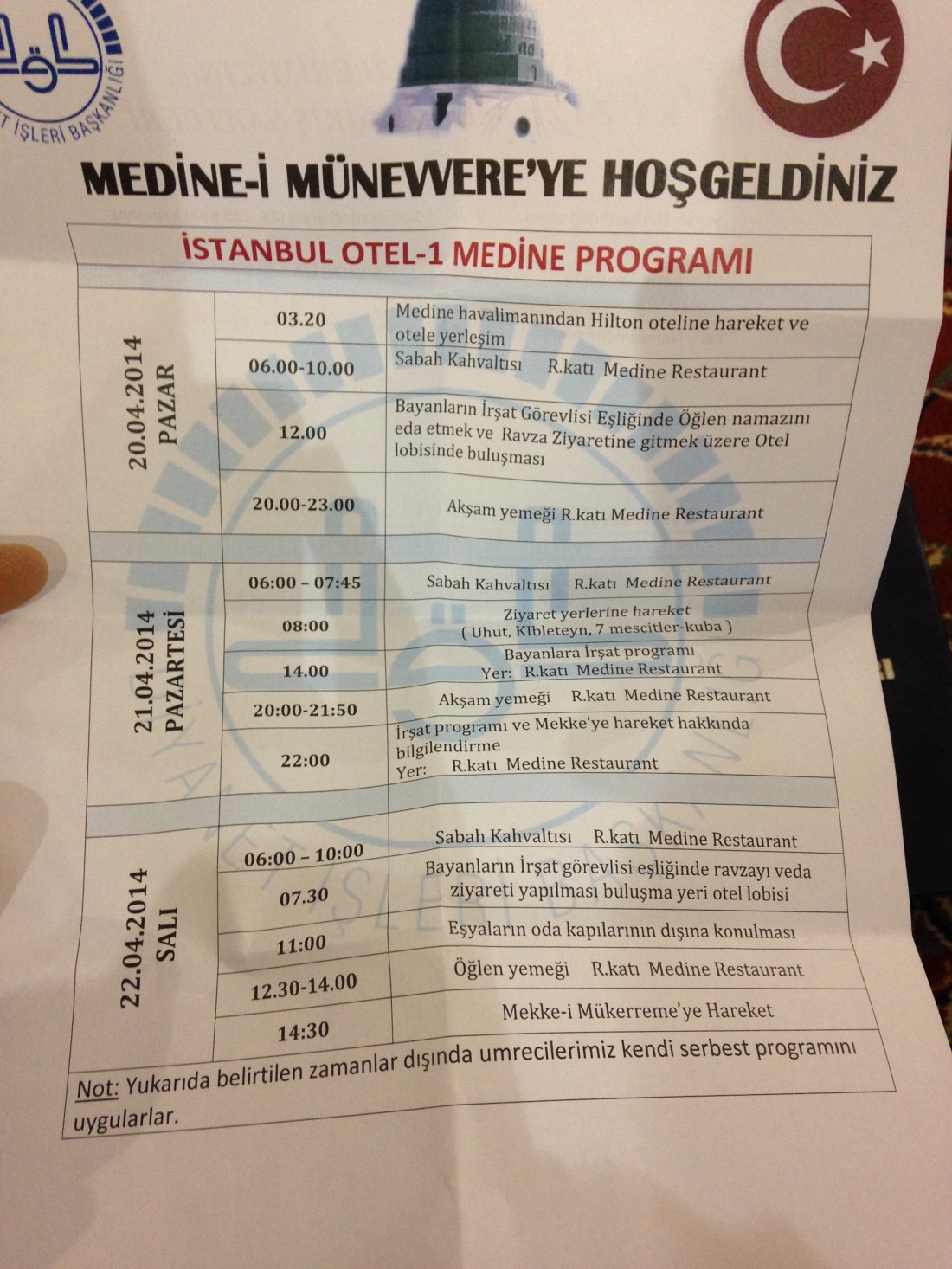 Diyanet Medine Umre Programı